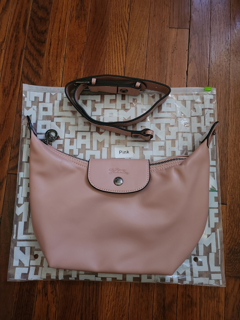 L0ngchamp Muave Pink Soft Leather Shoulder/hand Bag